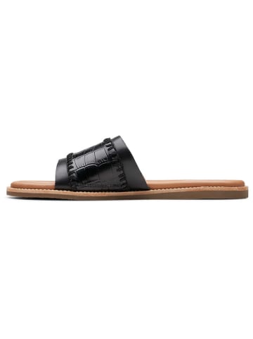 Clarks Leren slippers "Maritime Mule" zwart
