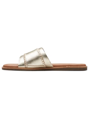 Clarks Leder-Pantoletten "Maritime Mule" in Gold