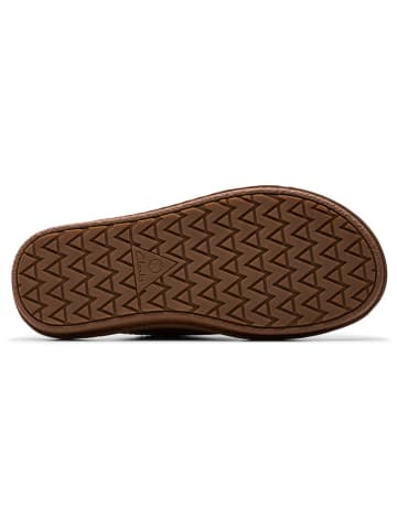 Clarks Leder-Pantoletten "Litton Strap" in Hellbraun