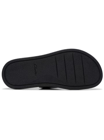 Clarks Leder-Pantoletten "Arwell Walk" in Schwarz