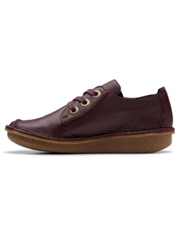 Clarks Leder-Schnürschuhe "Funny Dream" in Bordeaux