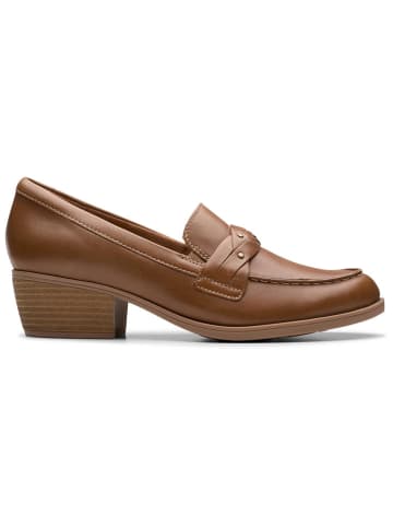 Clarks Leder-Mokassins "Charlten Echo" in Hellbraun