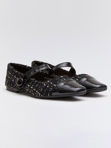 Bellucci Ballerinas in Schwarz/ Silber