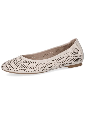 Caprice Leder-Ballerinas in Creme
