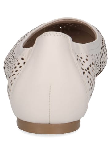 Caprice Leder-Ballerinas in Creme