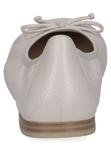 Caprice Leren ballerina's crème