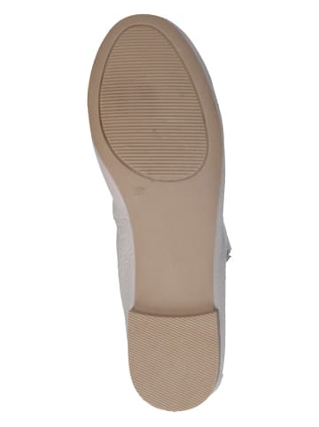 Caprice Leder-Ballerinas in Creme