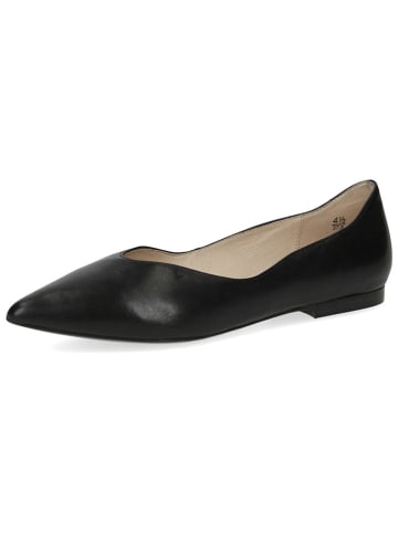 Caprice Leder-Ballerinas in Schwarz