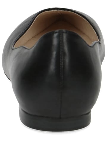 Caprice Leder-Ballerinas in Schwarz