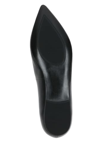 Caprice Leder-Ballerinas in Schwarz
