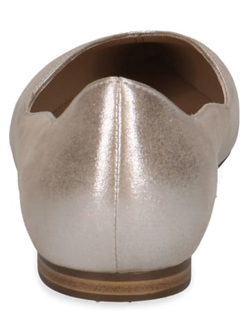 Caprice Leder-Ballerinas in Taupe