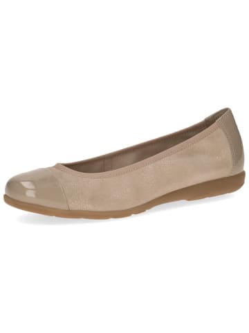Caprice Leder-Ballerinas in Beige
