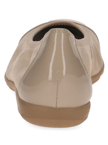 Caprice Leder-Ballerinas in Beige