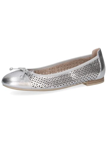 Caprice Leder-Ballerinas in Silber