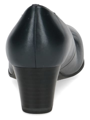 Caprice Leren pumps donkerblauw