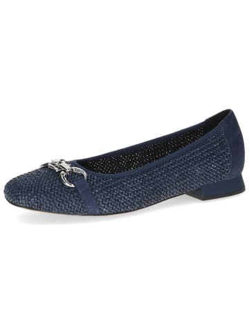 Caprice Leder-Ballerinas in Dunkelblau
