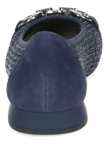 Caprice Leren ballerina's donkerblauw