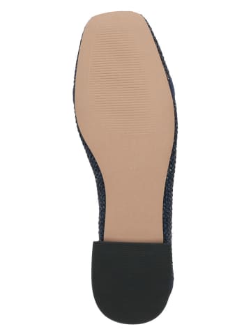 Caprice Leren ballerina's donkerblauw