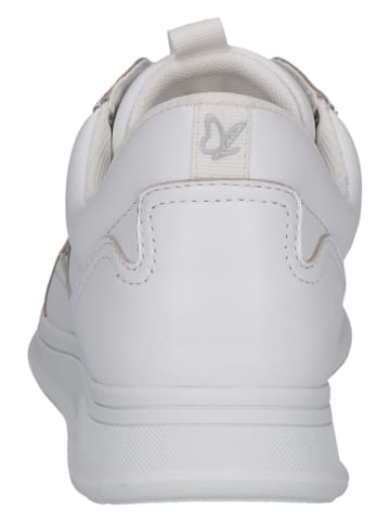 Caprice Leren sneakers wit/zilverkleurig