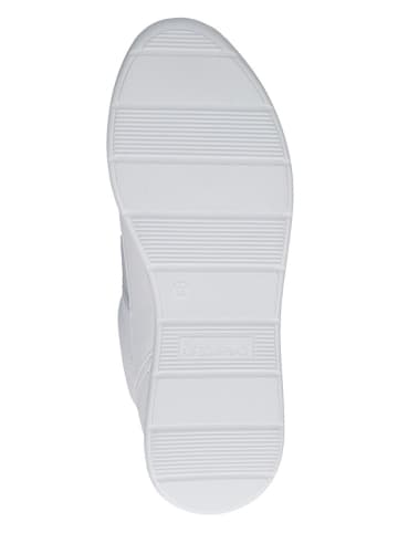 Caprice Leren sneakers wit/zilverkleurig
