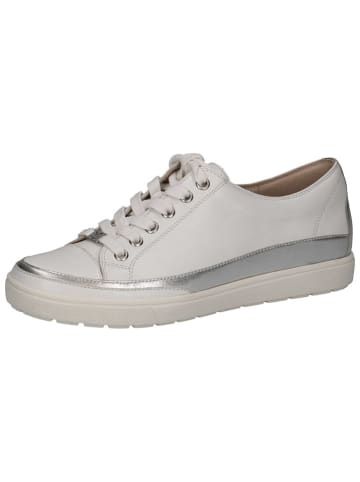 Caprice Leren sneakers wit/zilverkleurig