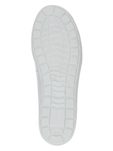 Caprice Leren sneakers wit/zilverkleurig