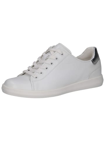 Caprice Leren sneakers wit/zilverkleurig