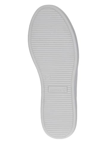 Caprice Leren sneakers wit/zilverkleurig