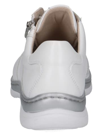 Caprice Leren sneakers wit/zilverkleurig