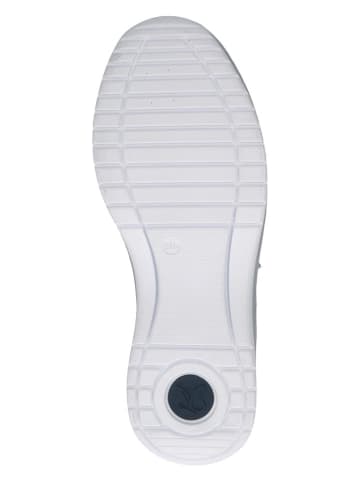 Caprice Leren sneakers wit/zilverkleurig