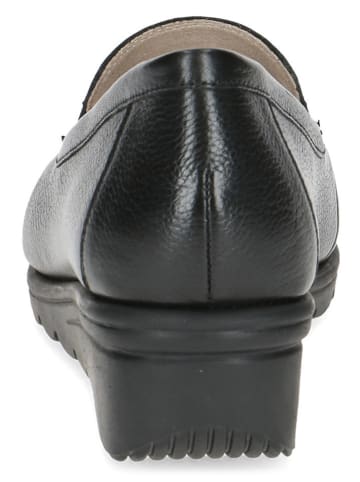 Caprice Leder-Keilslipper in Schwarz