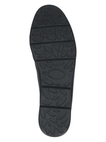 Caprice Skórzane slippersy w kolorze czarnym
