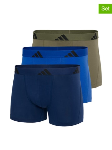 adidas 3-delige set: boxershorts donkerblauw/kaki/blauw