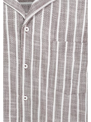 Sublevel Hemd - Regular fit - in Weiß/ Braun