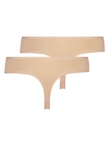 Hunkemöller Stringi (4 pary) w kolorze beżowym