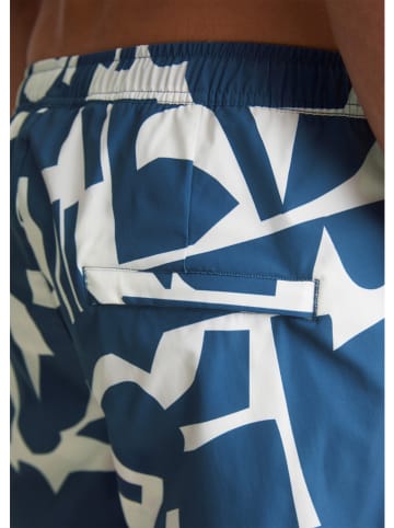 Marc O´Polo Badeshorts in Dunkelblau/ Weiß