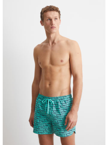 Marc O´Polo Bodywear Badeshorts in Türkis/ Schwarz