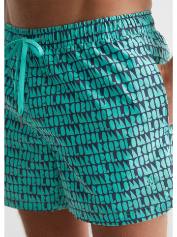 Marc O´Polo Bodywear Badeshorts in Türkis/ Schwarz