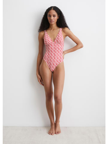 Marc O´Polo Bodywear Badeanzug in PRot/ Weiß