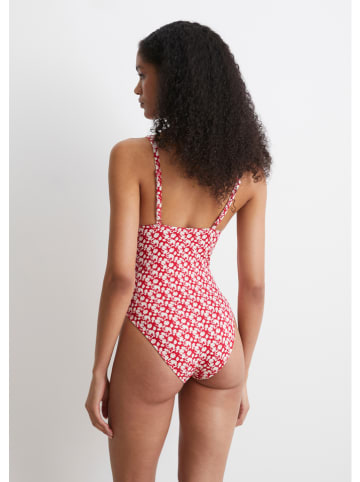 Marc O´Polo Bodywear Badeanzug in PRot/ Weiß