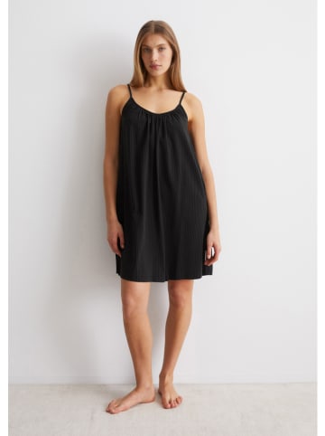Marc O´Polo Bodywear Nachthemd in Schwarz/ Anthrazit