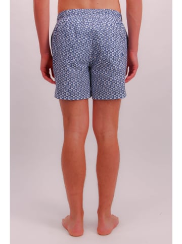 Joop! Bodywear Badeshorts in Blau/ Weiß