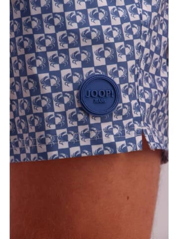 Joop! Bodywear Badeshorts in Blau/ Weiß