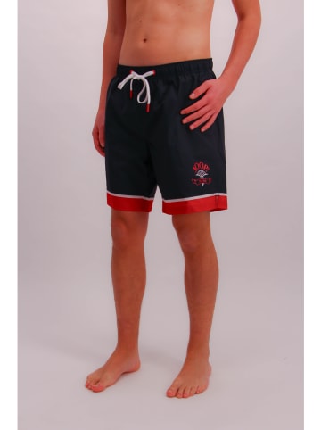 Joop! Bodywear Badeshorts in Dunkelblau/ Rot