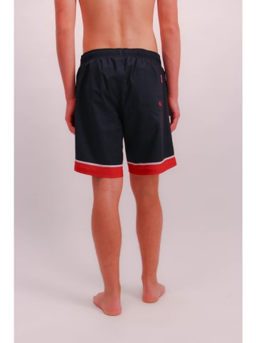 Joop! Bodywear Badeshorts in Dunkelblau/ Rot
