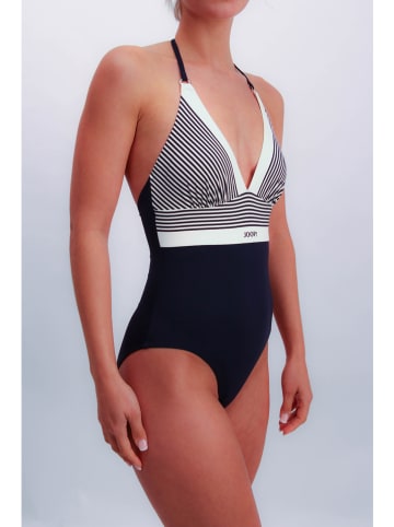 Joop! Bodywear Badeanzug in Dunkelblau/ Weiß