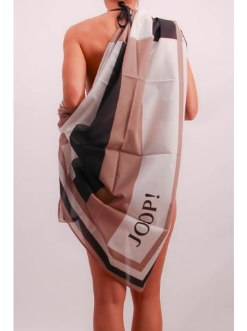 Joop! Bodywear Pareo in Beige/ Schwarz/ Weiß