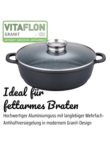 GSW 2tlg. Set: Servierpfanne ''Gourmet'' in Schwarz - Ø 24 cm