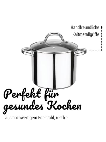 GSW 2-delige set: pan met deksel "Montreal" zilverkleurig - Ø 20 cm