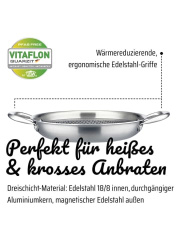 GSW Servierpfanne ''Inoxxa'' in Silber - Ø 32 cm